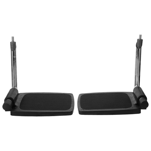LOLIPPYY Stable Wheelchair Leg Rest, Adjustable, Anti-Slip, Aluminum, Black, for All Ages 1Pair
