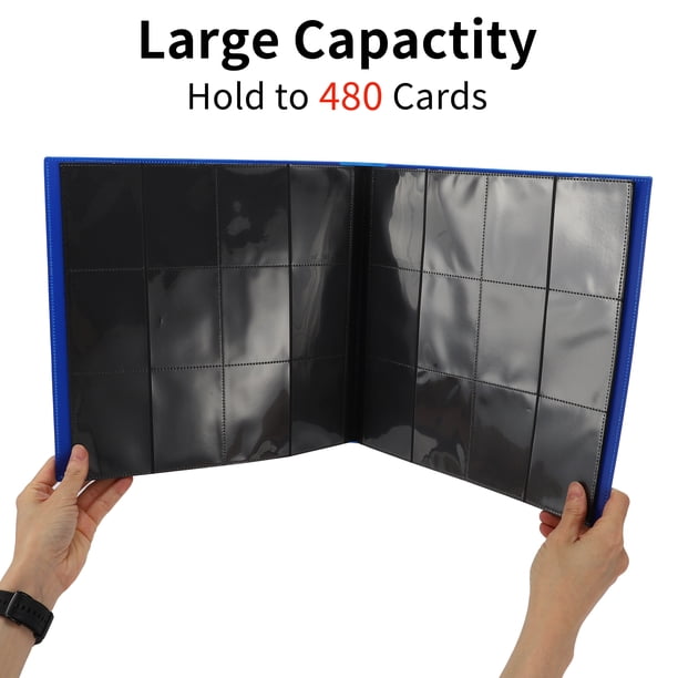480 card binder Unique Bargains 12 Pockets 20 Pages Card Capacity Double-Sided for Sport Cards Game Card Pink loading pockets are designed to fit the majority of trading card games SKYHJK Trading Card Binder 480