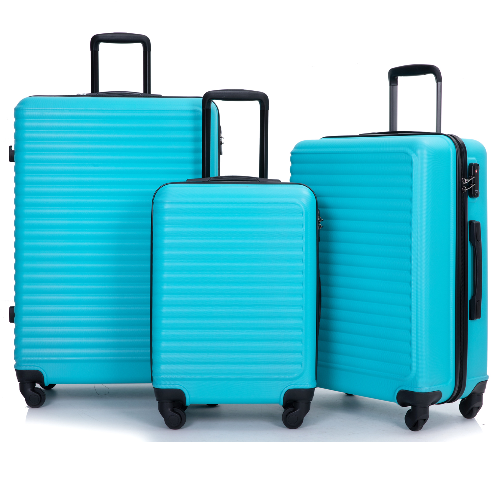 Paproos Travel Luggage Set of 3, Lightweight Hardside Suitcase with