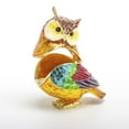 thumbnail image 3 of Vintage Jewelry Box Small Enamel Hinged Trinket Box Owl Shape Jewelry Storage Box Jewelry Holder Earrings Ring Box for for Women Girls Wedding Birthday Gift, 3 of 6