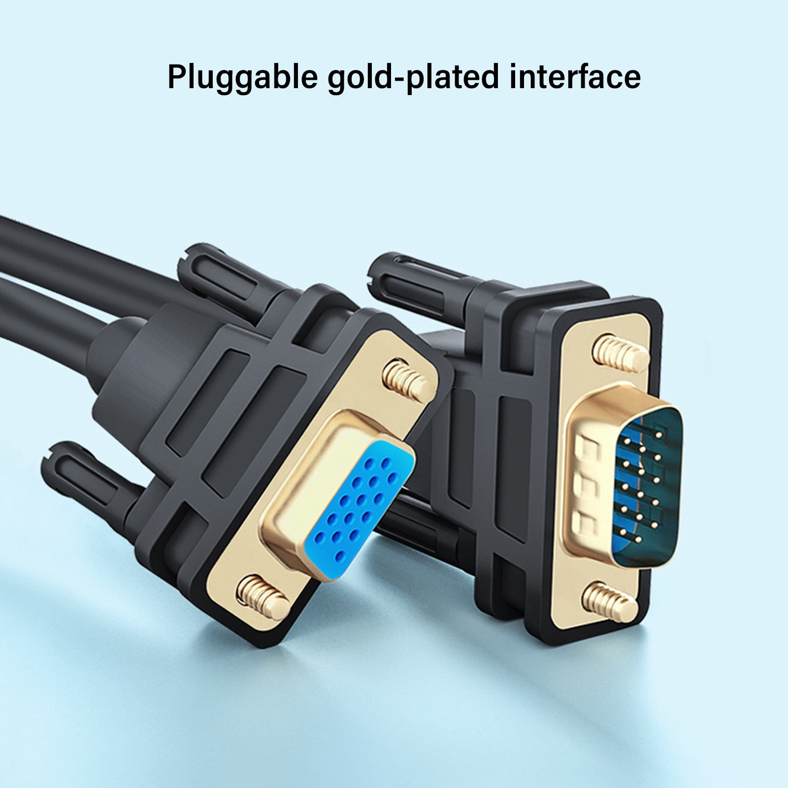 MultiLength VGA Extension Cable 1080P Quality With 2Magnetic Rings For Seamlessly Video Experience From To Monitors