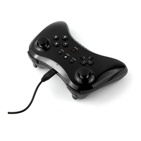 Black Classic W ireless Pro Controller Game Controller Gamepad Joypad Remote for Nintendo Wii U