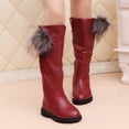 thumbnail image 4 of TOWED22 Girls Boots Children Shoes Comfortable Soft Sole Boots Fashion High Boots Girls Boots (, 10.5 Little Child), 4 of 6