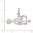 thumbnail image 2 of Sterling Silver Polished Heart and Arrow Pendant QP4431, 2 of 2