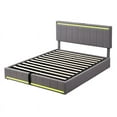 thumbnail image 5 of Tensun Grey Queen Bed: Modern Upholstered Frame with Hydraulic Storage, Lift-Up Design, USB Ports, Sockets, 5 of 5