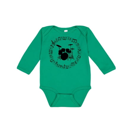 

Inktastic Drummer Percussionist Music Gift Gift Baby Boy or Baby Girl Long Sleeve Bodysuit