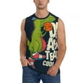 thumbnail image 2 of Lsque Dinosaur Basketball Player Print Men's Cotton Blend Sleeveless Muscle Shirts (S-3XL)- Moisture Wicking, Odor Protection, UPF 30+,XX-Large, 2 of 8