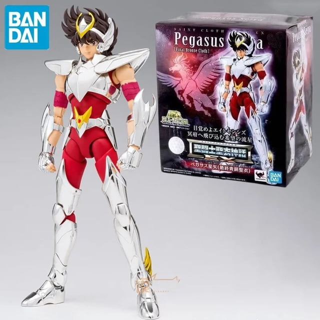 Bandai-figura de acción Saint Seiya Myth Cloth, 15 ° aniversario, armadura de Metal Pegasus de Bronce Final, modelo de muñeca, estatua, regalos originales