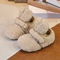 thumbnail image 4 of Quealent Unisex-baby Fleece Lined Non Skid Soft Slipper Booties With EarsSlipper Beige for Size 11.5, 4 of 7