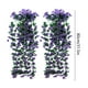 thumbnail image 3 of Artificial Lilys Hanging Basket | 2 Pack Rattan Silk Flower Arrangement | Hot Pink Red White Purple | Lifelike Plastic Decor | 11.81"x11.81" | Indoor Outdoor Event Wedding Wall Door Decoration, 3 of 6