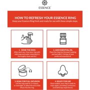 Essence Refresh Kit – Grapefruit Essential Oil – Black Wearable Aromatherapy Pod