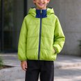 thumbnail image 5 of Xdegoge Kids Boys Hooded Puffer Jacket Lightweight Zip Up Winter Warm Coat Soft Warm Cold Weather Padded Outerwear Blue Size 12-13, 5 of 9