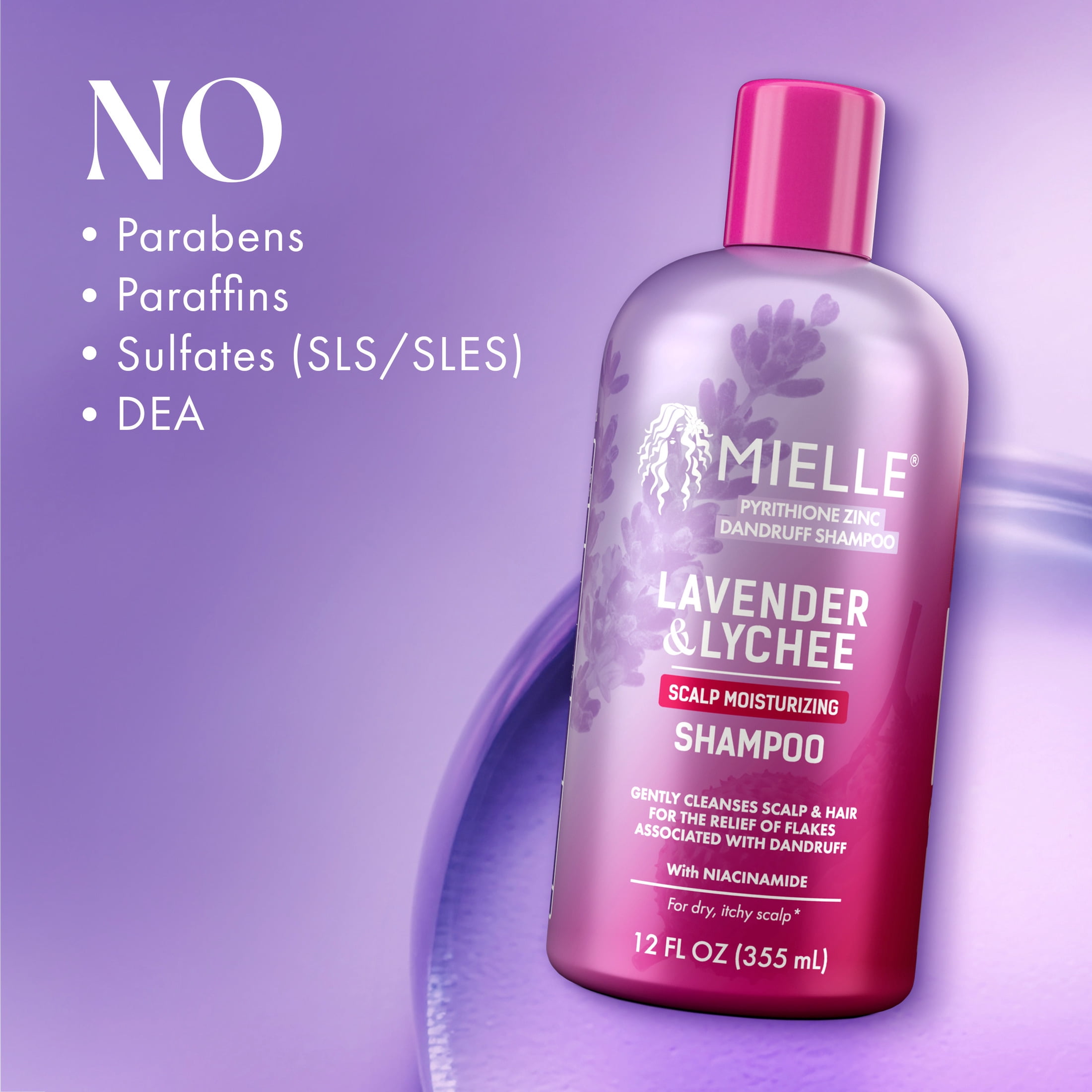 Mielle Lavender and Lychee Scalp Moisturizing Dandruff Shampoo - 12 fl oz