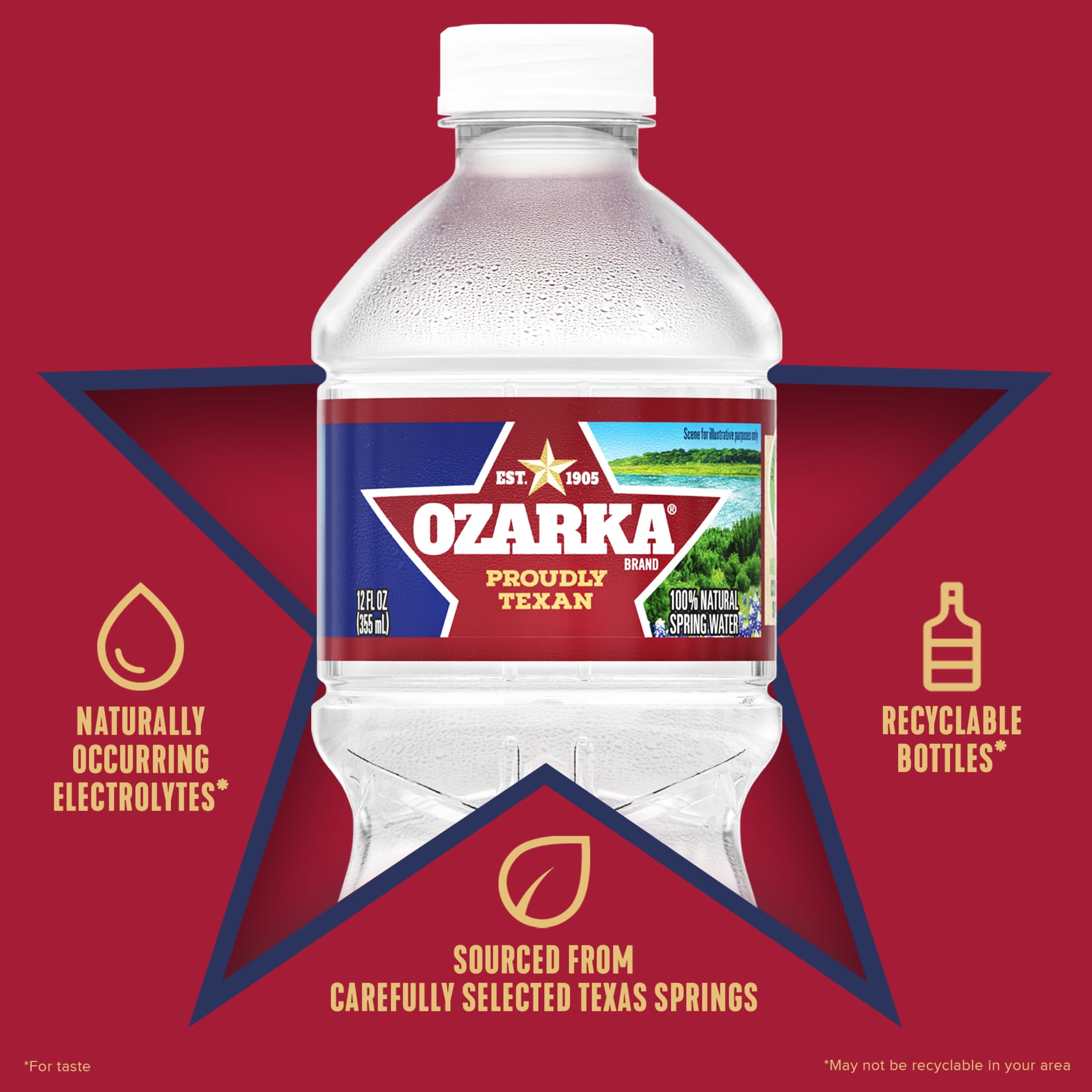 Ozarka Texas Spring Water, 1 Gal, Single Plastic Jug