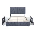 thumbnail image 5 of Furniture of America Harper Fabric Upholstered Bed with 4-Drawer, 5 of 5