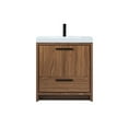 thumbnail image 3 of 30 inch single bathroom vanity in walnut brown, 3 of 8