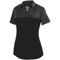 thumbnail image 1 of Ladies Shadow Tonal Heather Polo M Black, 1 of 2