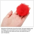 thumbnail image 4 of Uxcell Furry Microphone Windscreen 7mm  x 62mm Mic Cover Windshield for Indoor Outdoor Microphone Red 2 Pack, 4 of 6