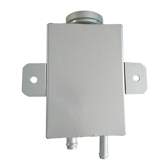 Universal Aluminum Radiator power steering reservoir Tank Bottle Silver