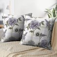 thumbnail image 4 of LALILO Throw Pillow Covers Floral With Plaid Plaid Bird Floral Oriental Cushion Cover 18" x 18", 2 Pack, 4 of 6