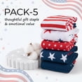 thumbnail image 3 of COMFOEX Patriotic Crew Socks 5-Pack, American Flag Stars & Stripes Novelty Socks for Women Teens, 4th of July, 3 of 8