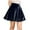 Navy, variant on Girls Velvet Flared Skirts Casual High Waist Pleated Mini Skater Skirt Stretch Plain Uniform Skirt Navy, 9-10 Y