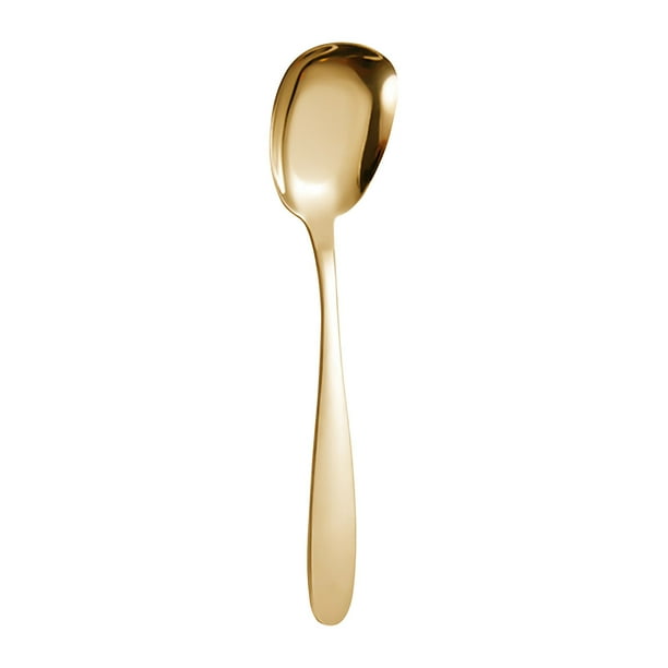 Cucharas de sopa Cuchara de acero inoxidable Cuchara de fondo plano Cuchara de postre Cuchara de arroz Cuchara de fondo plano