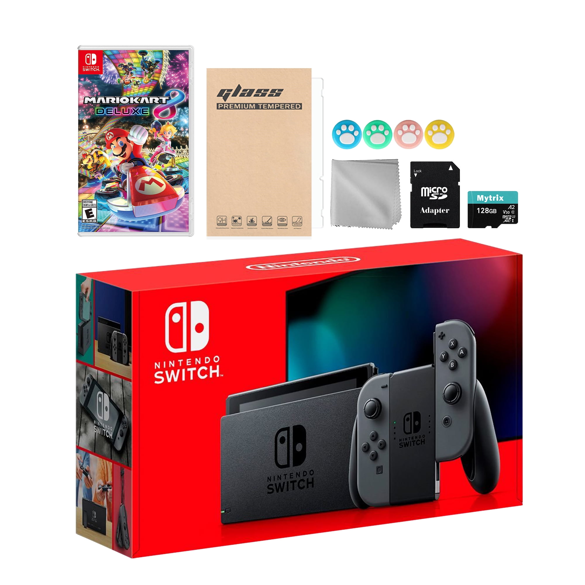 Nintendo switch grey with on sale mario kart 8 deluxe