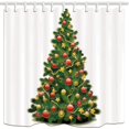 thumbnail image 1 of BSDHOME Rideau de Douche Sapin de Noël avec Globe Coloré en Polyester 66x72 Pouces, 1 of 1