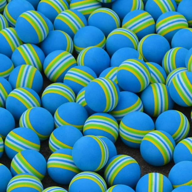 20 bolas elásticas de colores de espuma EVA para ejercicios en interiores, pelota de juegos para niños, pelota de esponja, herramienta de entrenamiento deportivo, azul y rojo