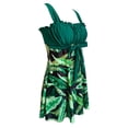 thumbnail image 6 of ibiyuan Plus Size Tankini Swimwear Two Piece Tummy Control Bathing Suits Flowy Swim Tops with Boy Shorts Hawaiian Womens Swimsuit Cover Up,Green, 6 of 7