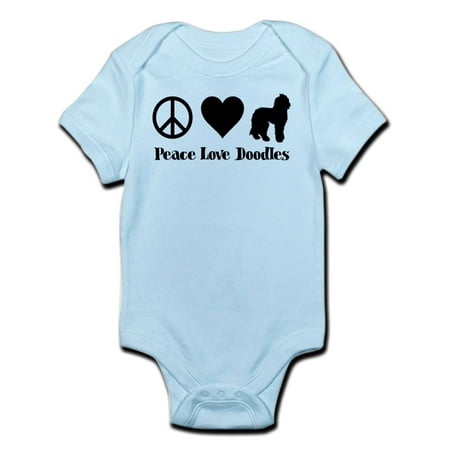 

CafePress - Peace Love Doodles - Baby Light Bodysuit