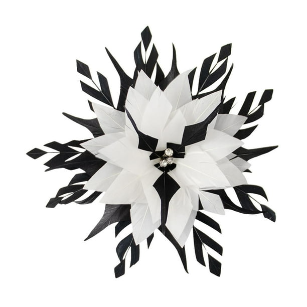 Alfileres de plumas hechos a mano, horquillas de flores hechas a mano para bodas, ceremonias de bricolaje para mujeres 23 centímetros