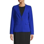 CALVIN KLEIN Womens Blue Blazer Jacket Petites 14P