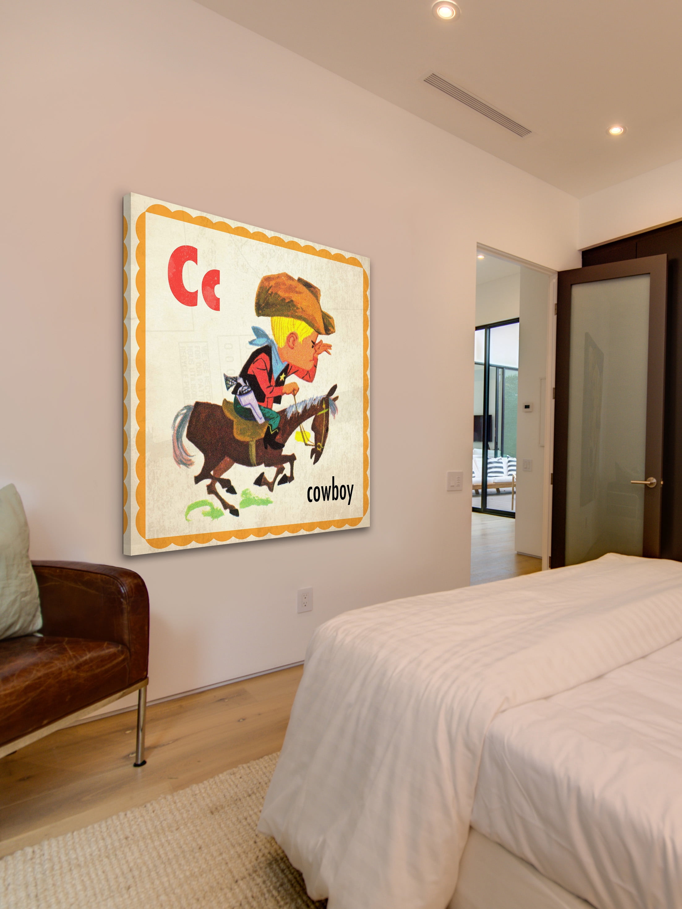"Cowboy" Painting Print on Wrapped Canvas