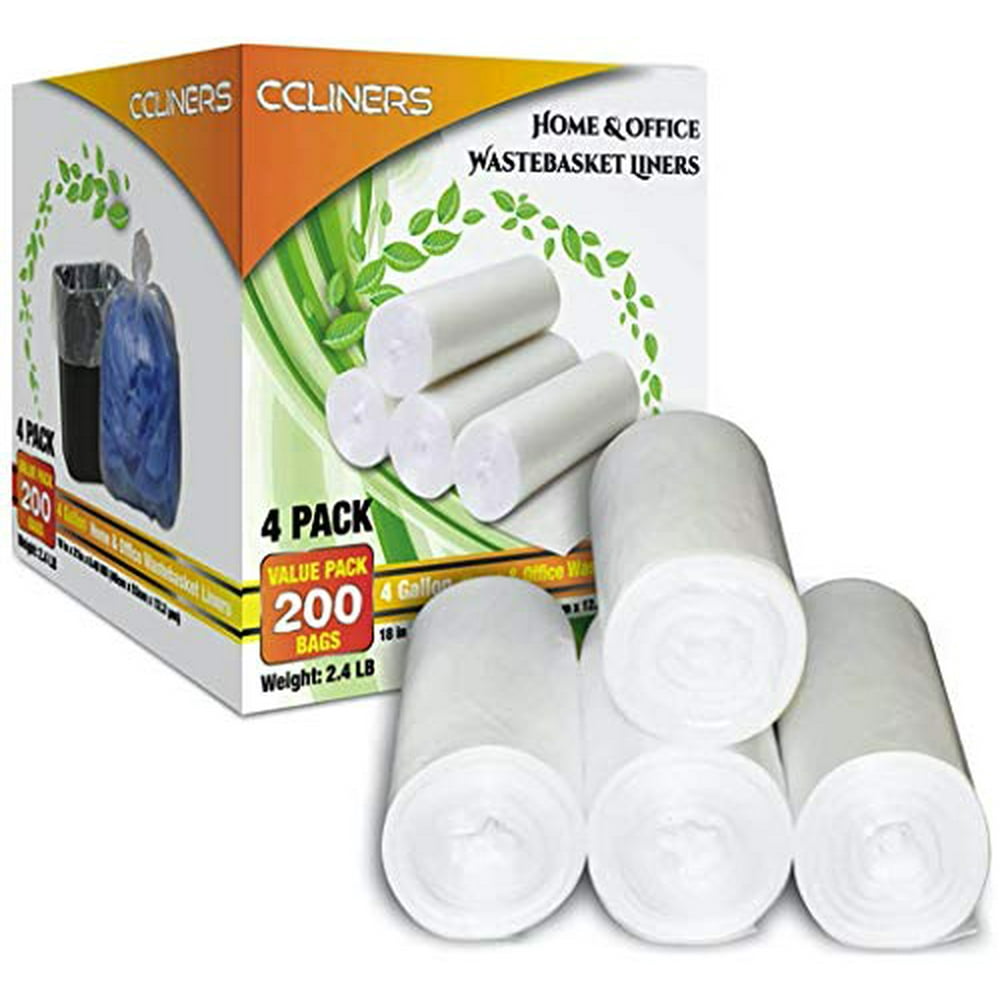 clear trash bags small