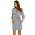 thumbnail image 2 of SWSMCLT Women's Summer Robes Long Sleeve See Through Loungewear Bathrobe Comfy Spring Thin House Slim Fit Fall Lace Grey Large, 2 of 5