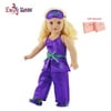 Fits American Girl 18" Purple Pajamas, Slippers, Eye Mask - 18 Inch Doll Clothes/clothing