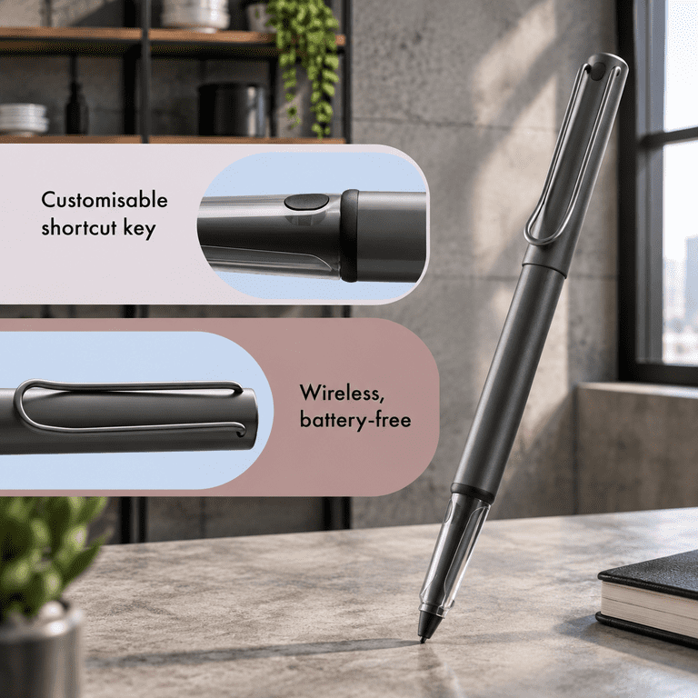 Black PC/EL Tip Stylus Pen for Wacom EMR Compatible Android Touchscreen ...