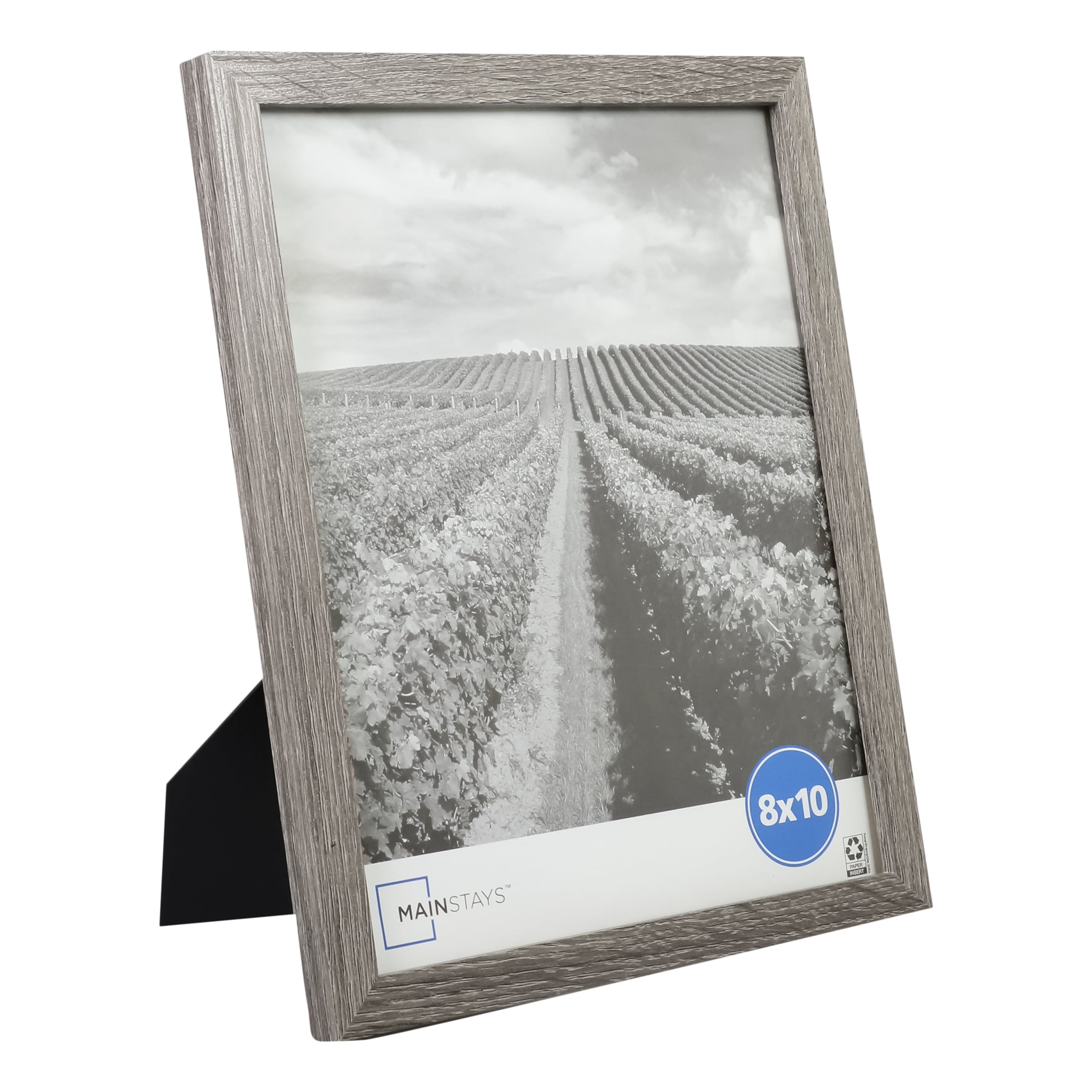 Mainstays 11x14 Matted to 8x10 Rustic Gray 0.5 Wall Picture Frame, Set  of 4
