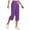 Purple, variant on Feancey Womens Plus Size Capri Pants Cotton Linen Casual Elastic Waist Drawstring Pant Lightweight Quick Dry Capris Solid Color Trousers with Pockets Today's Sales Blue L