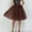 Z#12 Coffee, variant on Women Fashion Mid Length Tutu Dress Adult Dress Mesh Half Skirt