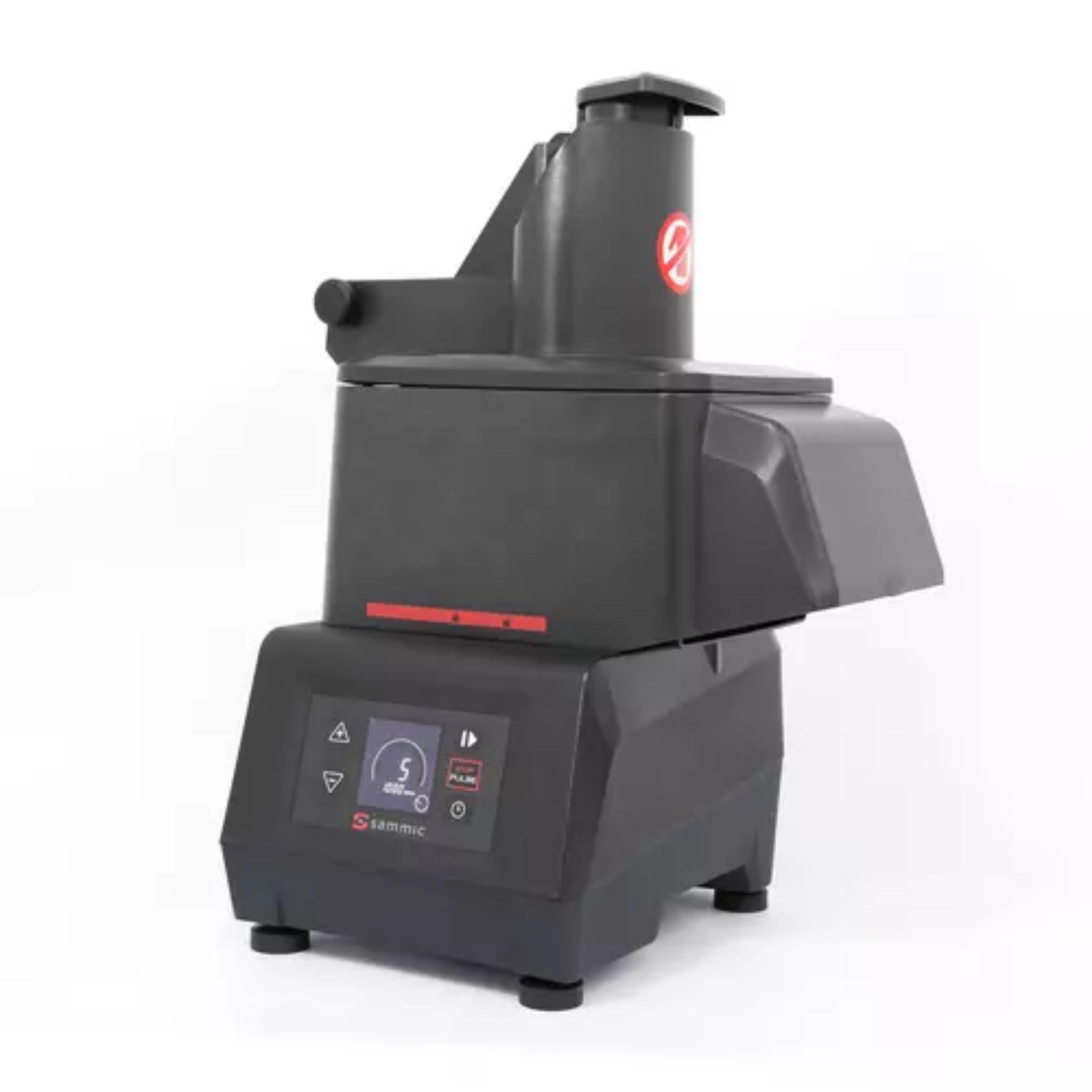 Sammic CA-2V 2D Commercial Vegetable Prep Machine, Countertop Continuous Feed Food Processor, Digital Control Panel, 5 Variable Speeds, Force Control System, 770 lbs/hr, 300–1000 RPM