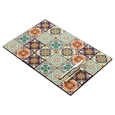 

Farfi Draining Mat Double-sided Non-slip Fast Water Absorption Anti-scalding Imitation Tile Printing Coffee Machine Draining Pad Kitchen Supply (Type A)