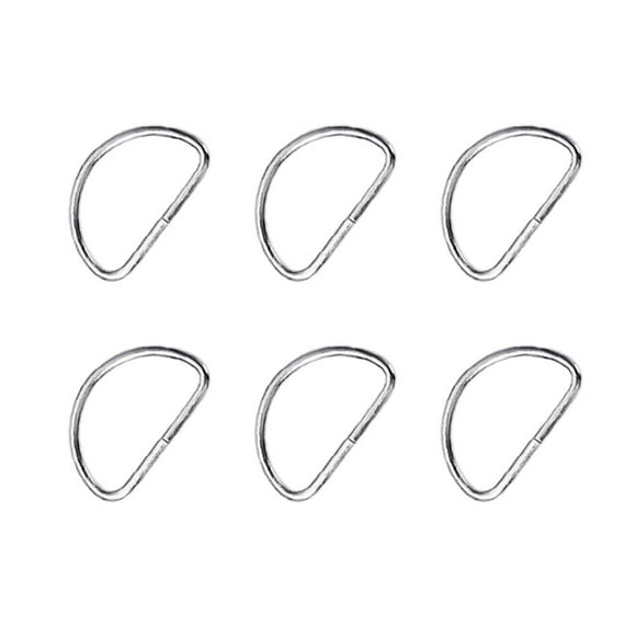 EeaseMX 20 piezas de correa de hombro de metal con anilla en D, multiusos, para bolsos, accesorios para equipaje, ropa, mochilas y cinturones (plateado)