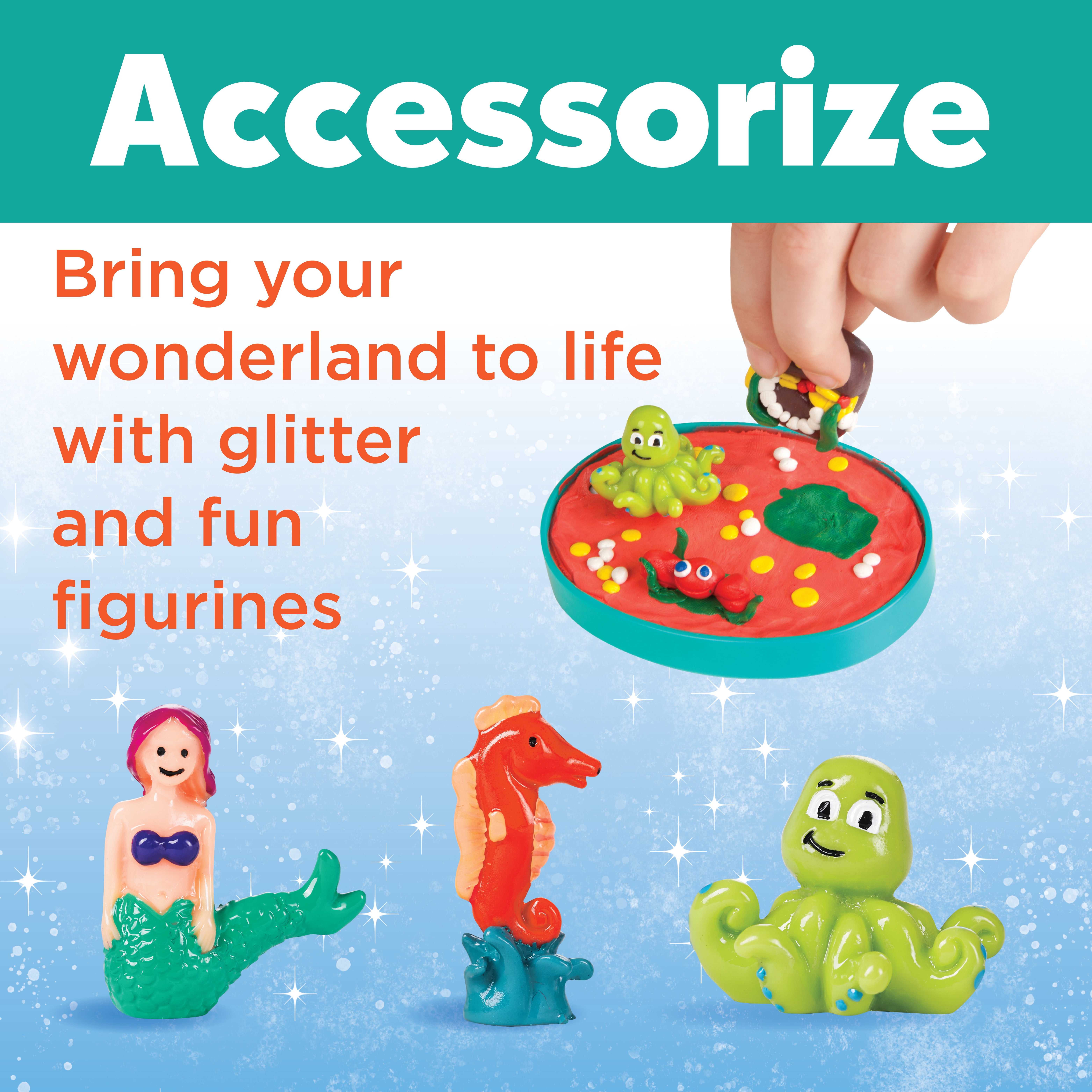 Creativity for Kids Make Your Own Water Globes Under the Sea – Perfect for Beginners and Children, Sturdy Plastic Craft Kit
