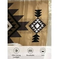 thumbnail image 6 of Sheer Curtains 84 inches Long, Southwest Ethnic Style Brown Tribe Retro Geometric Light Filtering Sheer Window Curtains Rod Pocket Voile Drapes for Bedroom Living Room, 52"W x 84"L 2 Panels, 6 of 7
