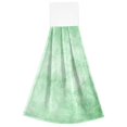 thumbnail image 7 of Haosy 2 Pack Kitchen Wash Cloths with Hanging Loops Absorbent Absorbent Quick Drying Hand Towels, Colorful Green Watercolor, 7 of 7