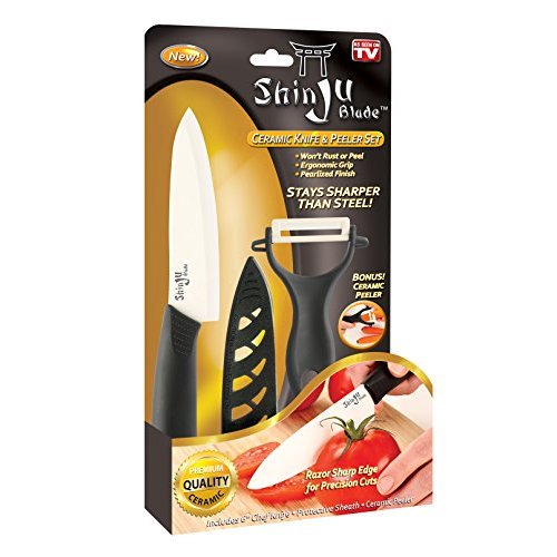 Novel Brands ShinJu Blade Ceramic Knife & Peeler Set Pearl Walmart