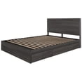 thumbnail image 2 of Nexera Milo Ensemble de Lit de Rangement Réversible 2 Pcs, Gris, Grand Lit, 2 of 8